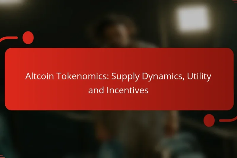 Altcoin Tokenomics: Supply Dynamics, Utility and Incentives