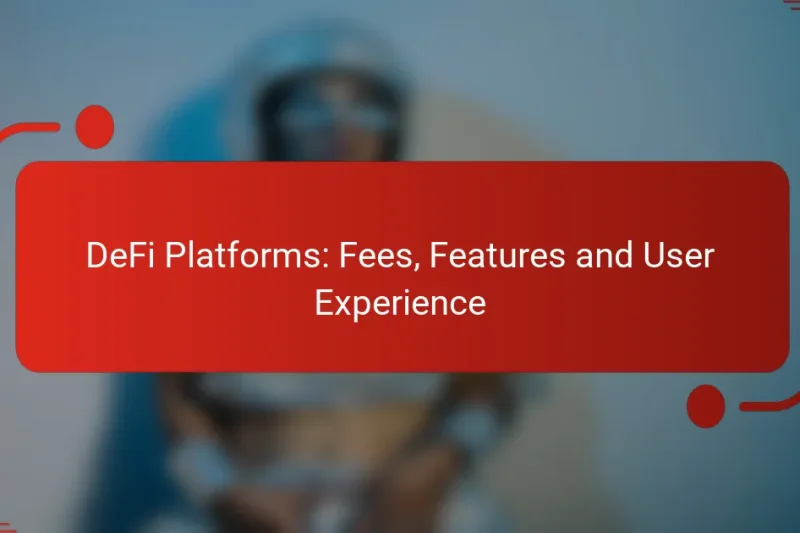 DeFi Platforms: Fees, Features and User Experience