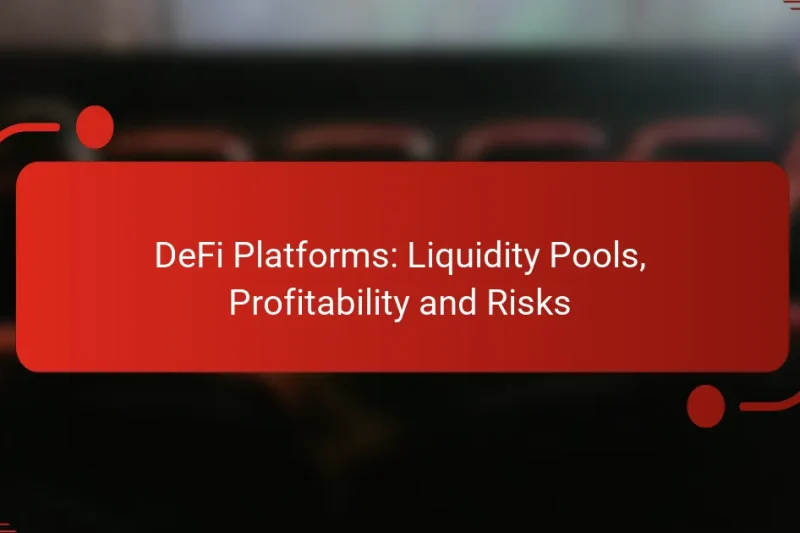 DeFi Platforms: Liquidity Pools, Profitability and Risks