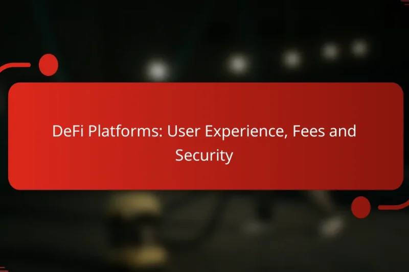 DeFi Platforms: User Experience, Fees and Security