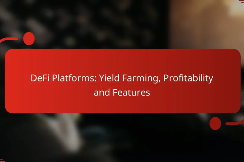 DeFi Platforms: Yield Farming, Profitability and Features
