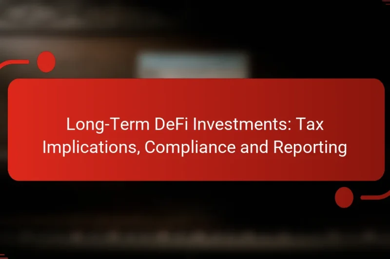 Long-Term DeFi Investments: Tax Implications, Compliance and Reporting