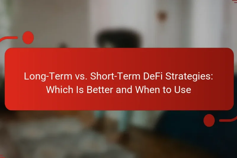 Long-Term vs. Short-Term DeFi Strategies: Which Is Better and When to Use