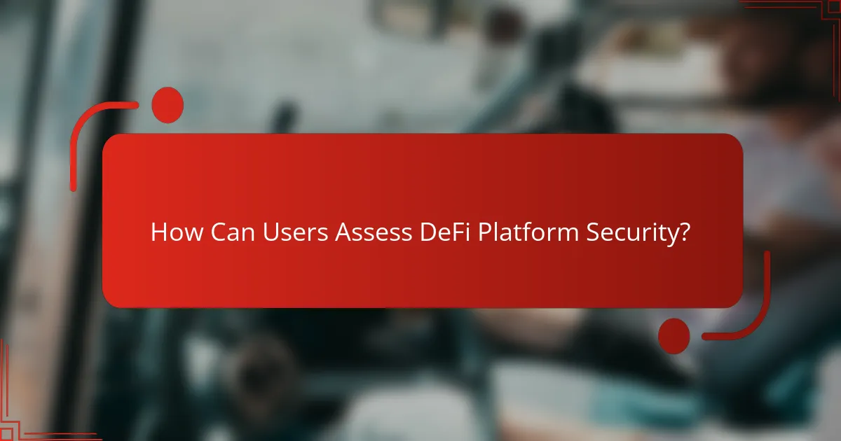 How Can Users Assess DeFi Platform Security?