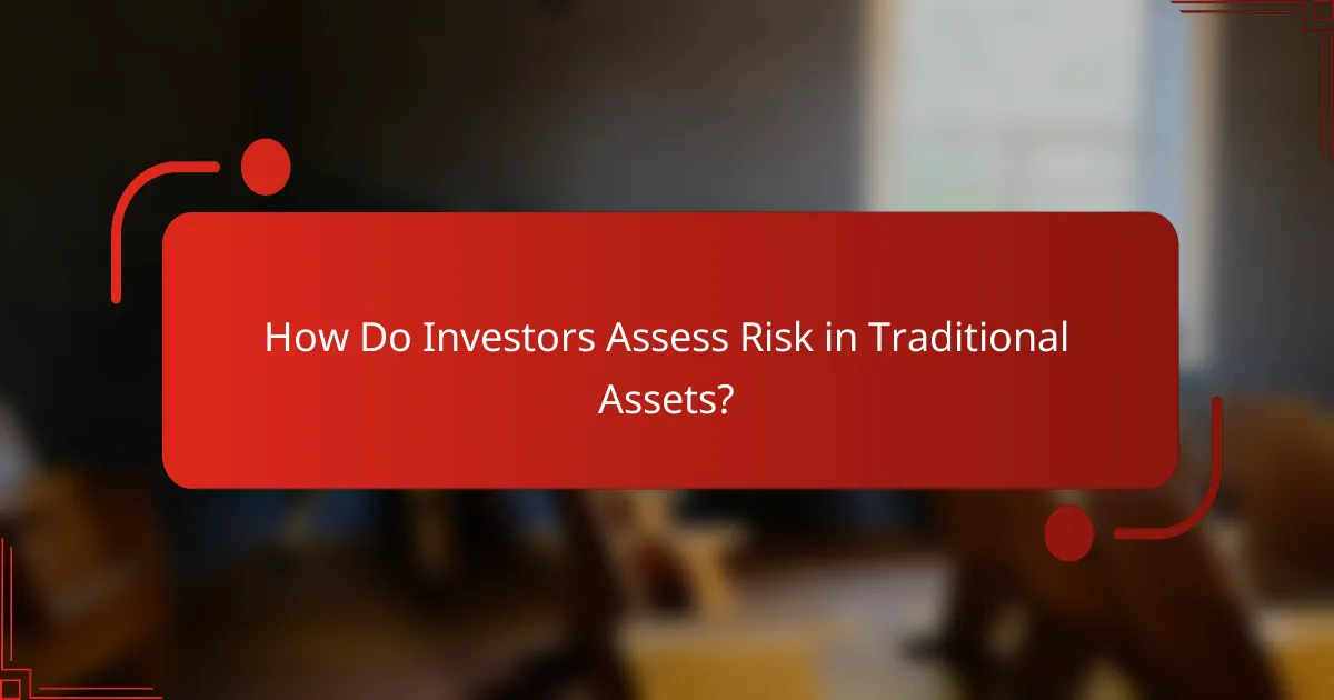 How Do Investors Assess Risk in Traditional Assets?