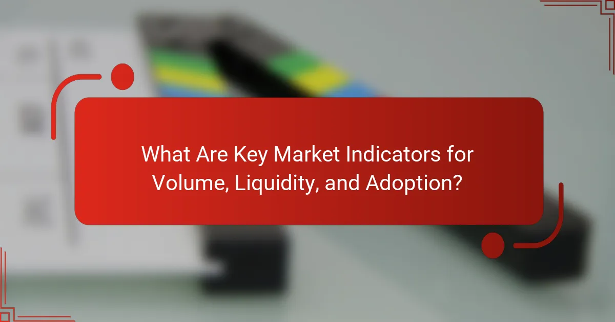 What Are Key Market Indicators for Volume, Liquidity, and Adoption?